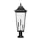 Z-Lite Gannon 3 Light Outdoor Pier Mounted Fixture, 12in. W x 33.5in. H, Black 5008PHXLR-533PM-BK - alternate 2